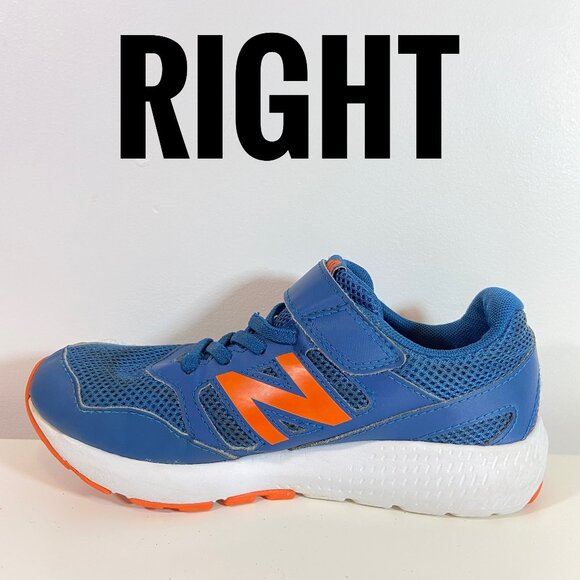 New Balance 570 V3 Wide NB Blue Orange Kids Youth Running Shoes - Picture 5 of 8